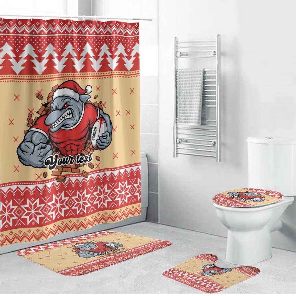 Redcliffe Strong Dolphins Personalised Bathroom Set Christmas Rugby League Spirit - Aussie Hoodie