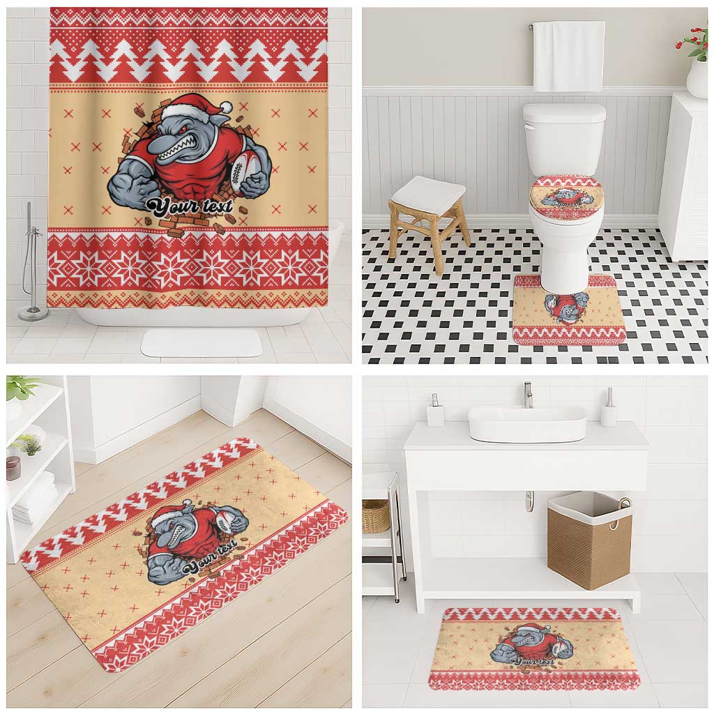 Redcliffe Strong Dolphins Personalised Bathroom Set Christmas Rugby League Spirit - Aussie Hoodie