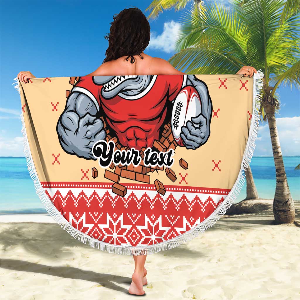 Redcliffe Strong Dolphins Personalised Beach Blanket Christmas Rugby League Spirit - Aussie Hoodie