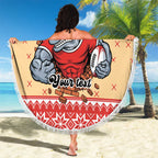 Redcliffe Strong Dolphins Personalised Beach Blanket Christmas Rugby League Spirit - Aussie Hoodie
