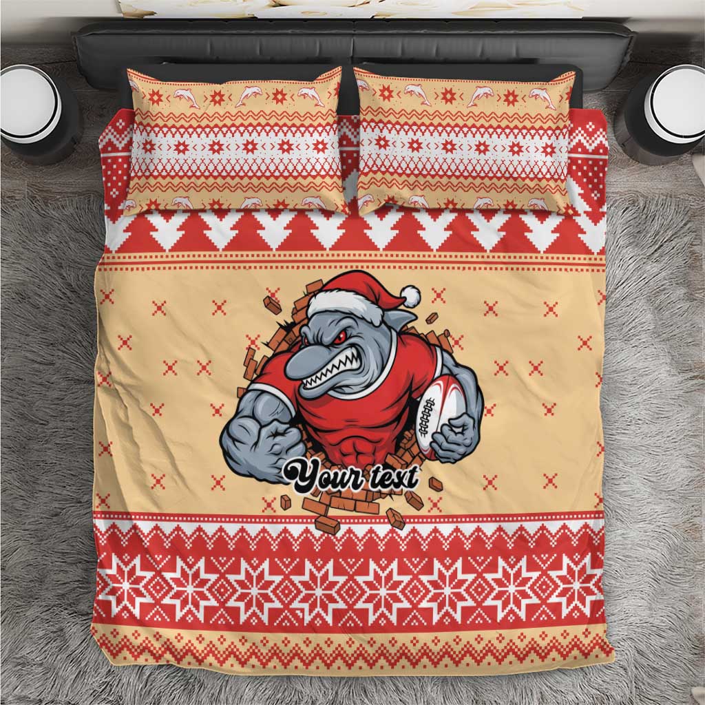 Redcliffe Strong Dolphins Personalised Bedding Set Christmas Rugby League Spirit - Aussie Hoodie