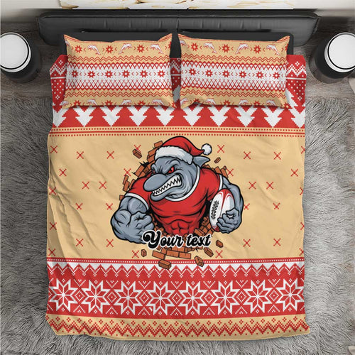 Redcliffe Strong Dolphins Personalised Bedding Set Christmas Rugby League Spirit - Aussie Hoodie