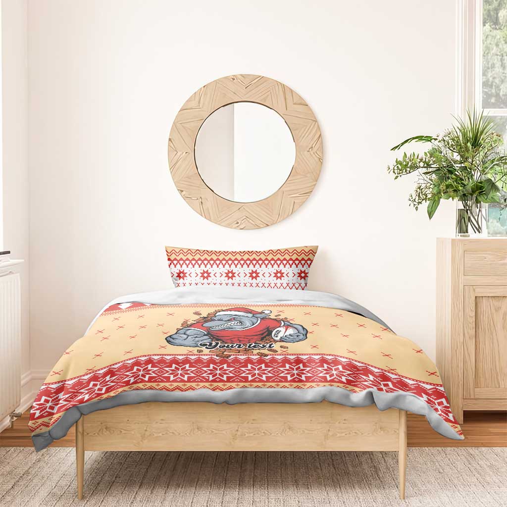 Redcliffe Strong Dolphins Personalised Bedding Set Christmas Rugby League Spirit - Aussie Hoodie