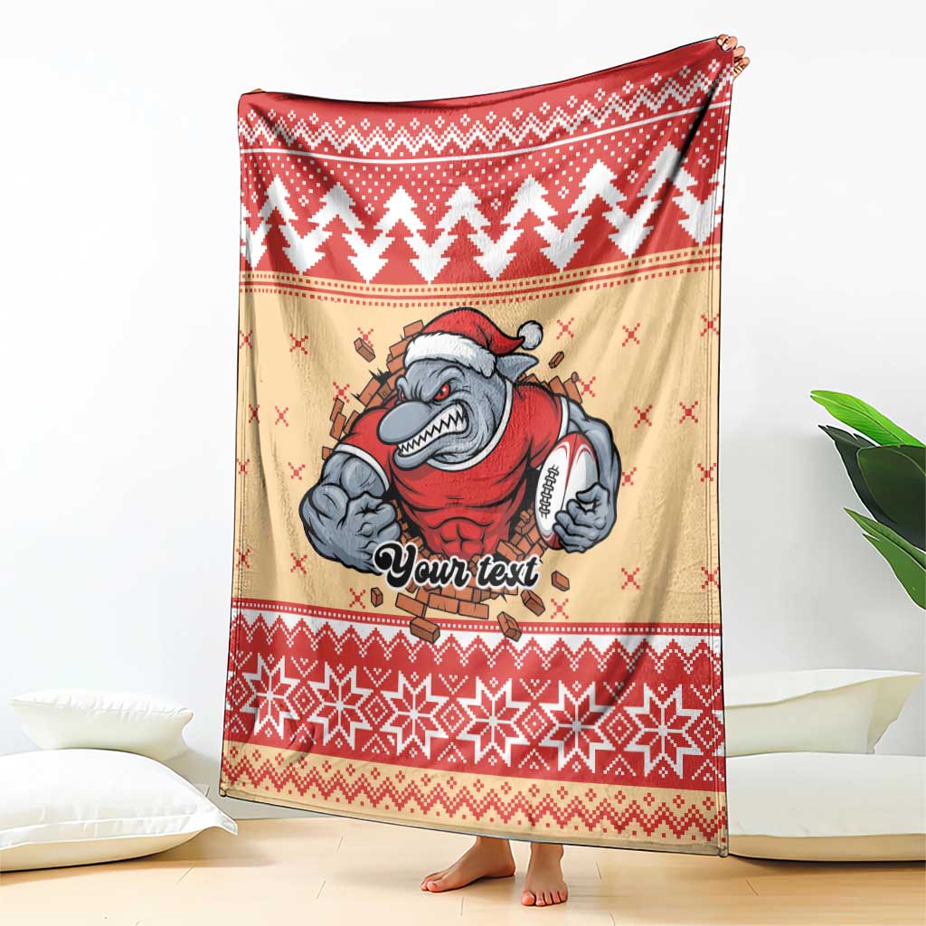 Redcliffe Strong Dolphins Personalised Blanket Christmas Rugby League Spirit - Aussie Hoodie