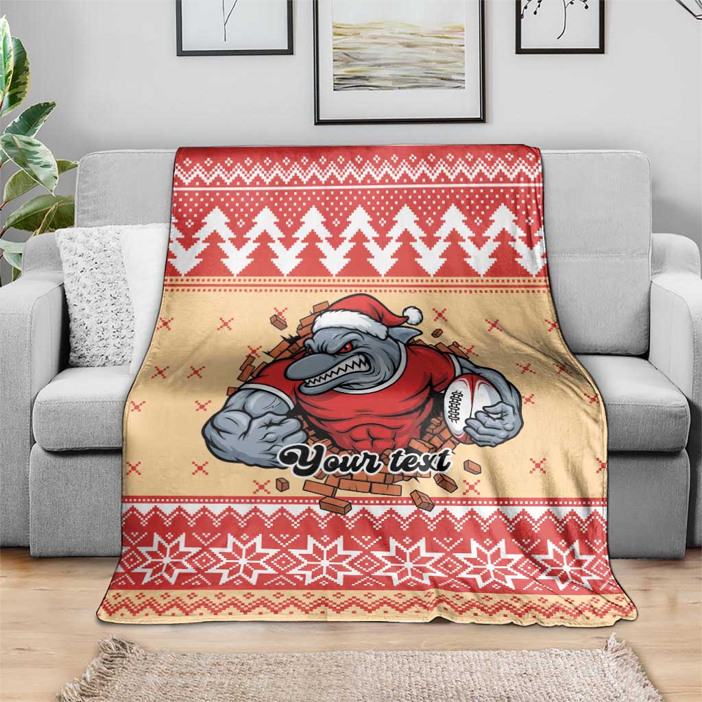 Redcliffe Strong Dolphins Personalised Blanket Christmas Rugby League Spirit - Aussie Hoodie