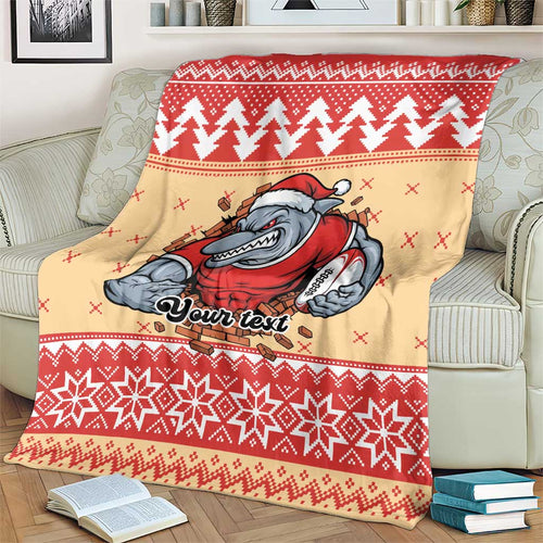 Redcliffe Strong Dolphins Personalised Blanket Christmas Rugby League Spirit - Aussie Hoodie