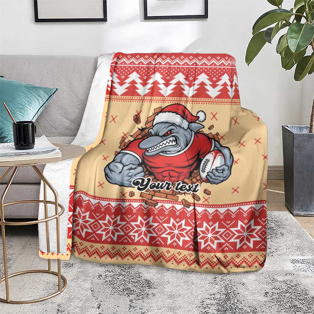 Redcliffe Strong Dolphins Personalised Blanket Christmas Rugby League Spirit - Aussie Hoodie