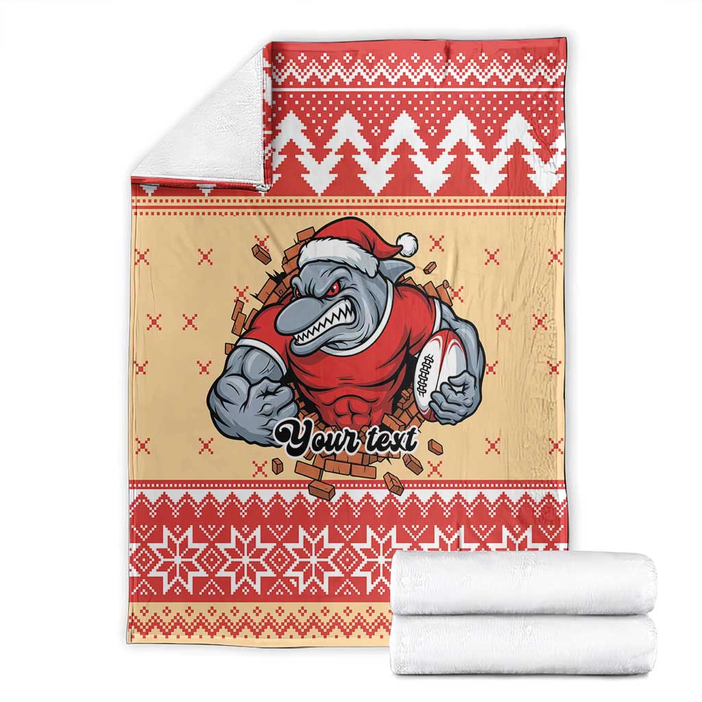 Redcliffe Strong Dolphins Personalised Blanket Christmas Rugby League Spirit - Aussie Hoodie
