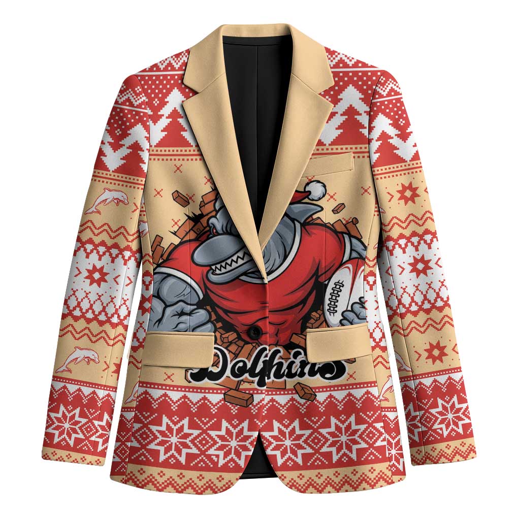Redcliffe Strong Dolphins Personalised Blazer Christmas Rugby League Spirit - Aussie Hoodie