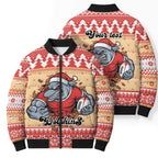 Redcliffe Strong Dolphins Personalised Bomber Puffer Jacket Christmas Rugby League Spirit - Aussie Hoodie