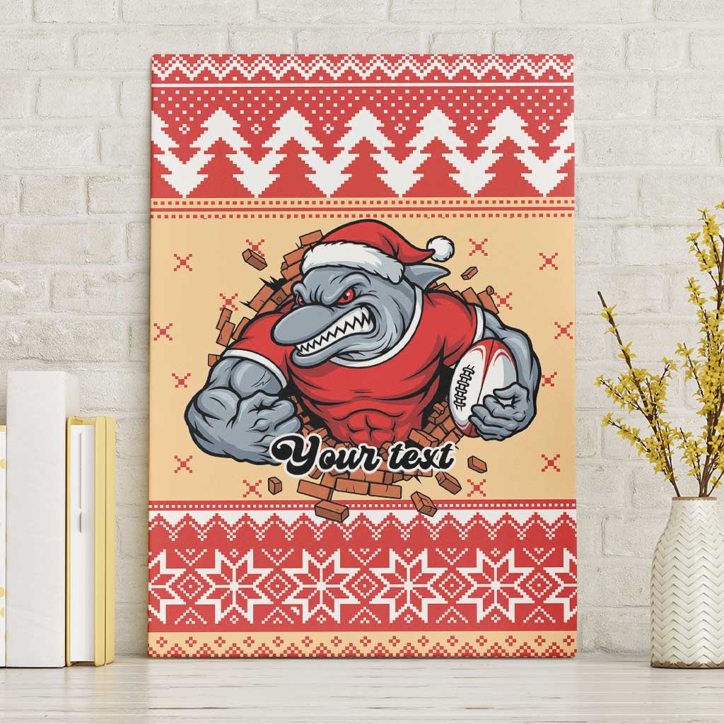 Redcliffe Strong Dolphins Personalised Canvas Wall Art Christmas Rugby League Spirit - Aussie Hoodie