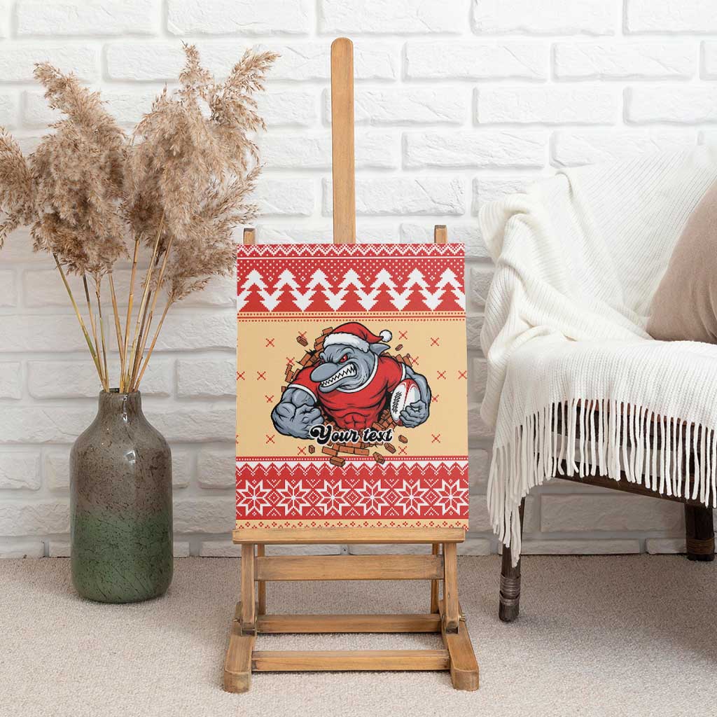 Redcliffe Strong Dolphins Personalised Canvas Wall Art Christmas Rugby League Spirit - Aussie Hoodie