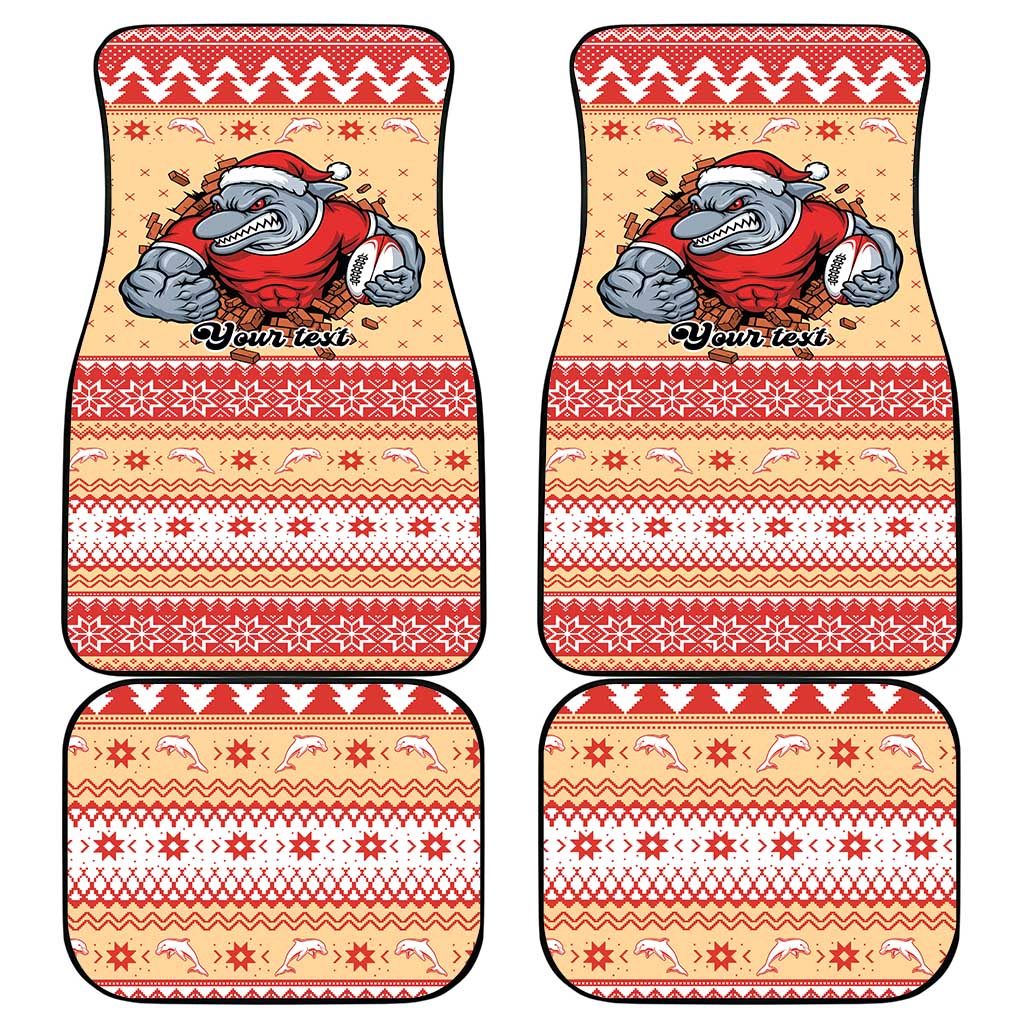 Redcliffe Strong Dolphins Personalised Car Mats Christmas Rugby League Spirit - Aussie Hoodie