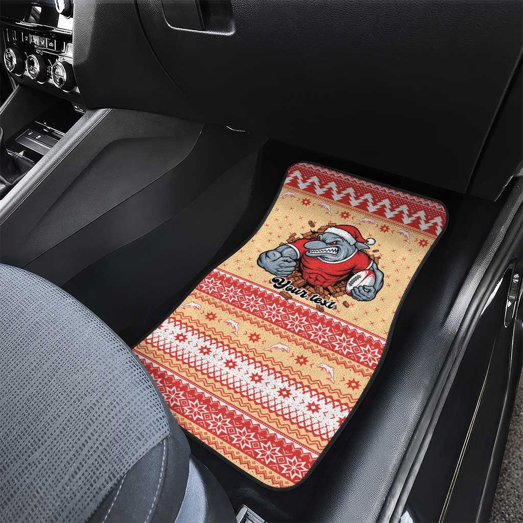 Redcliffe Strong Dolphins Personalised Car Mats Christmas Rugby League Spirit - Aussie Hoodie