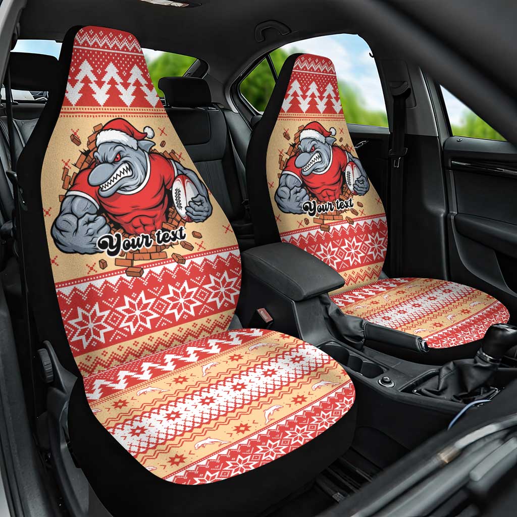 Redcliffe Strong Dolphins Personalised Car Seat Cover Christmas Rugby League Spirit - Aussie Hoodie