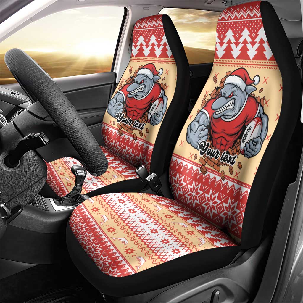 Redcliffe Strong Dolphins Personalised Car Seat Cover Christmas Rugby League Spirit - Aussie Hoodie