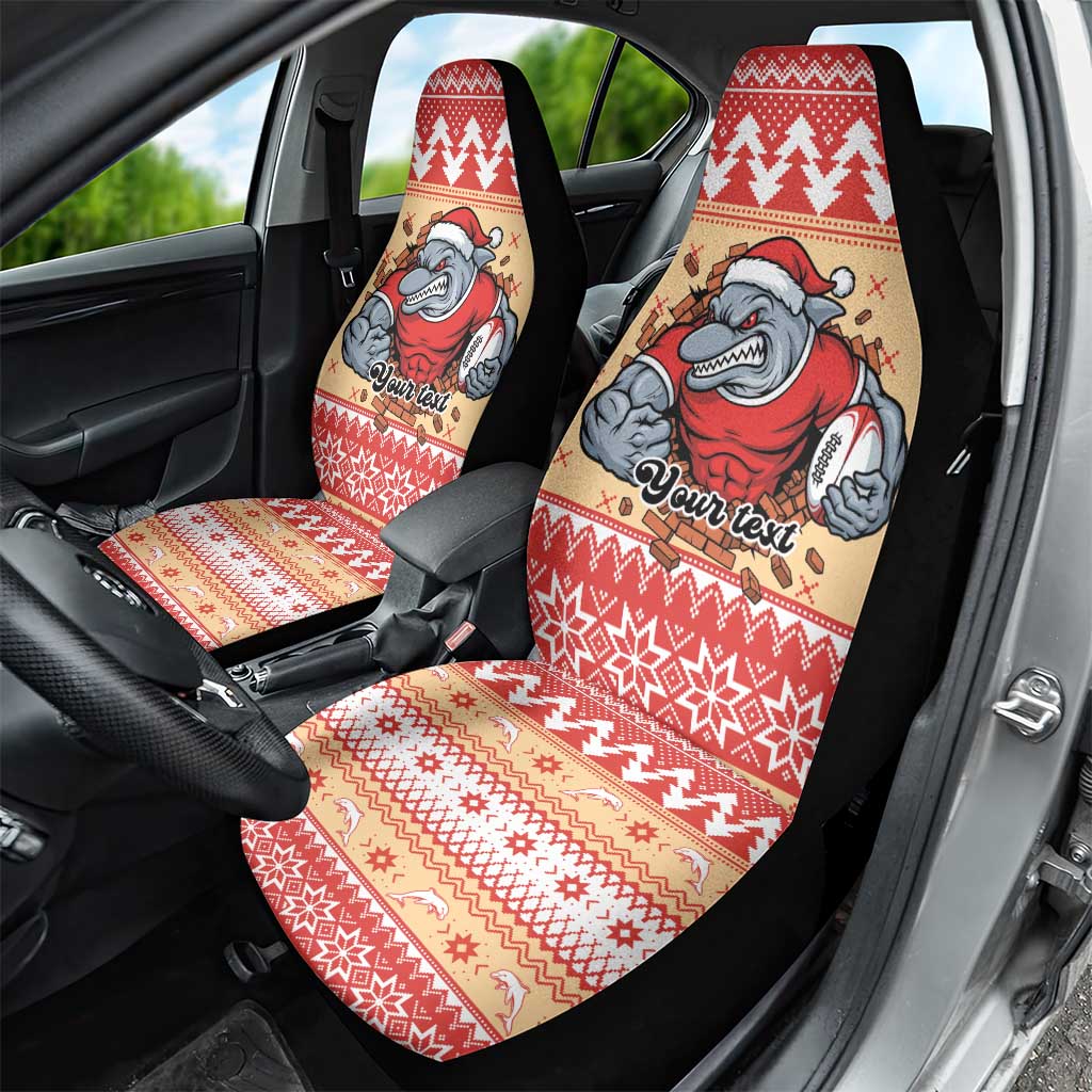 Redcliffe Strong Dolphins Personalised Car Seat Cover Christmas Rugby League Spirit - Aussie Hoodie