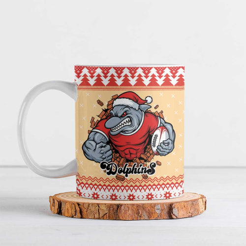 Redcliffe Strong Dolphins Personalised Ceramic Mug Christmas Rugby League Spirit - Aussie Hoodie