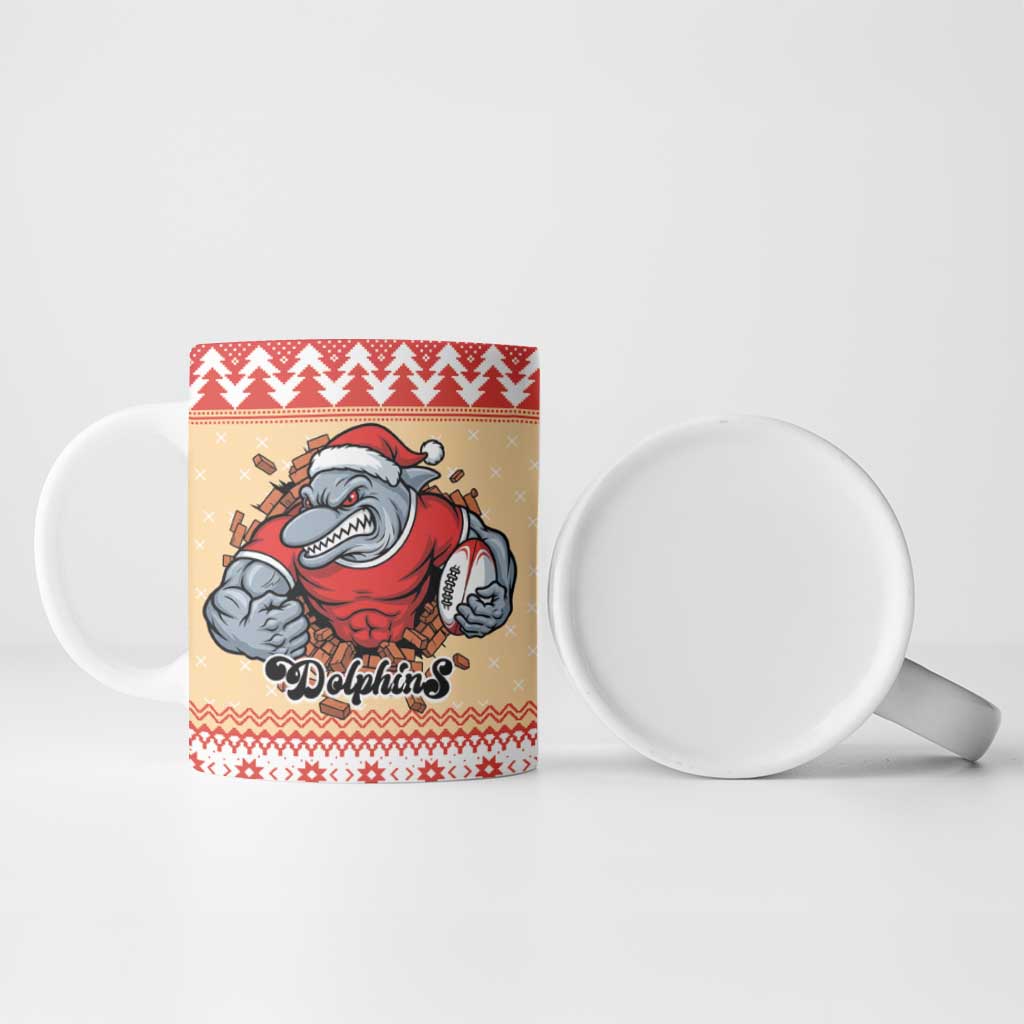 Redcliffe Strong Dolphins Personalised Ceramic Mug Christmas Rugby League Spirit - Aussie Hoodie