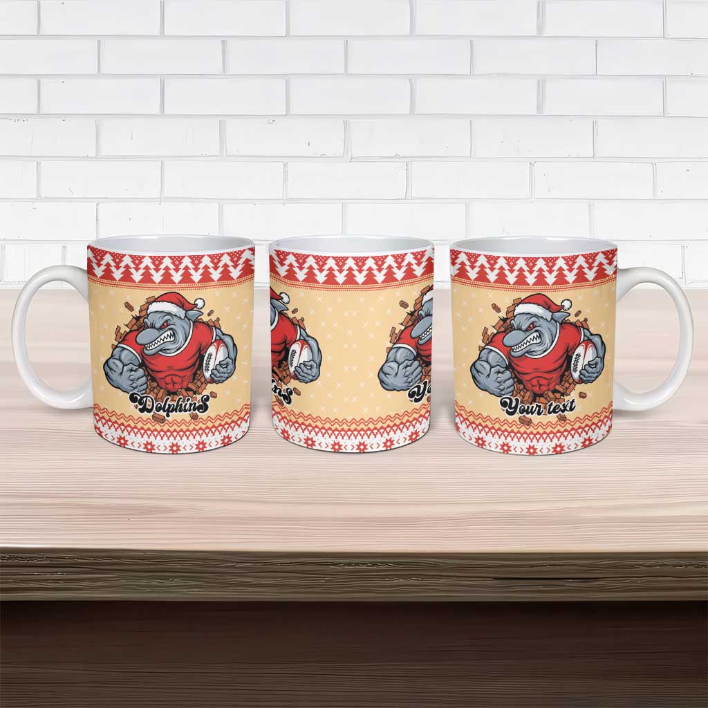 Redcliffe Strong Dolphins Personalised Ceramic Mug Christmas Rugby League Spirit - Aussie Hoodie