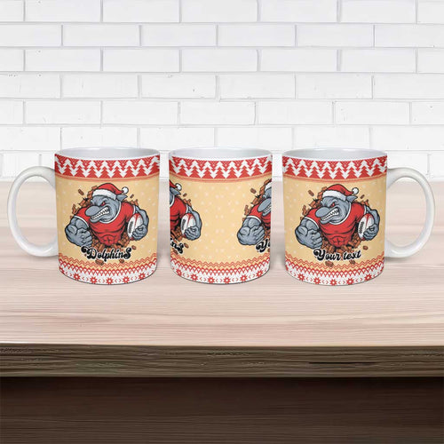 Redcliffe Strong Dolphins Personalised Ceramic Mug Christmas Rugby League Spirit - Aussie Hoodie