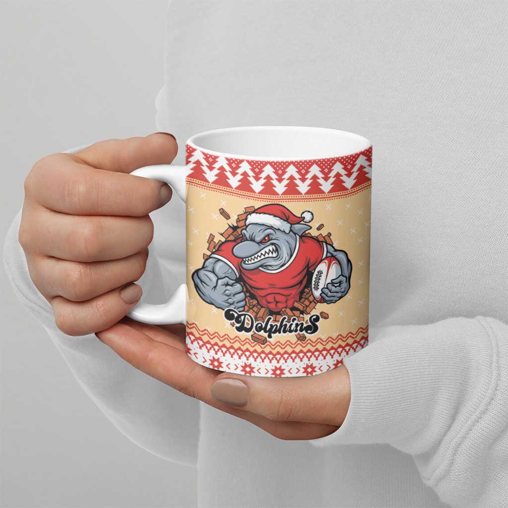 Redcliffe Strong Dolphins Personalised Ceramic Mug Christmas Rugby League Spirit - Aussie Hoodie