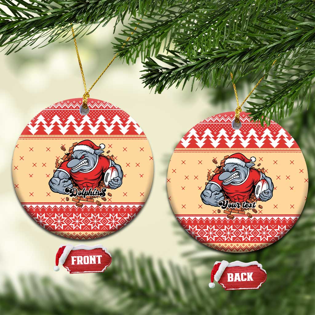 Redcliffe Strong Dolphins Personalised Ceramic Ornament Christmas Rugby League Spirit - Aussie Hoodie