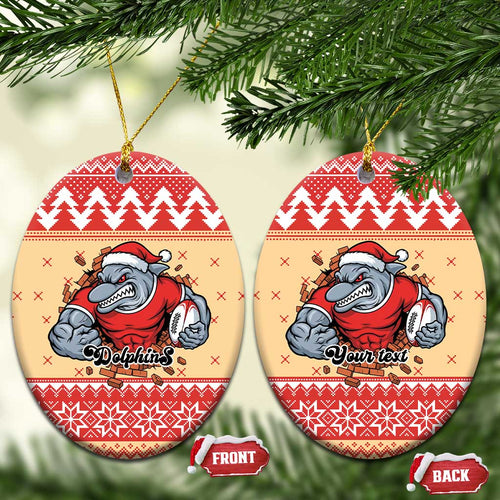 Redcliffe Strong Dolphins Personalised Ceramic Ornament Christmas Rugby League Spirit - Aussie Hoodie