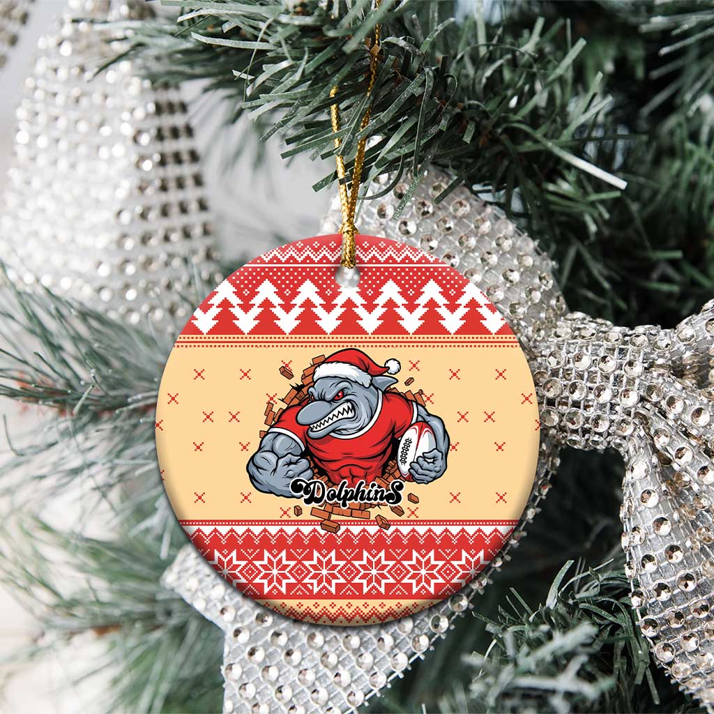 Redcliffe Strong Dolphins Personalised Ceramic Ornament Christmas Rugby League Spirit - Aussie Hoodie