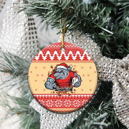 Redcliffe Strong Dolphins Personalised Ceramic Ornament Christmas Rugby League Spirit - Aussie Hoodie