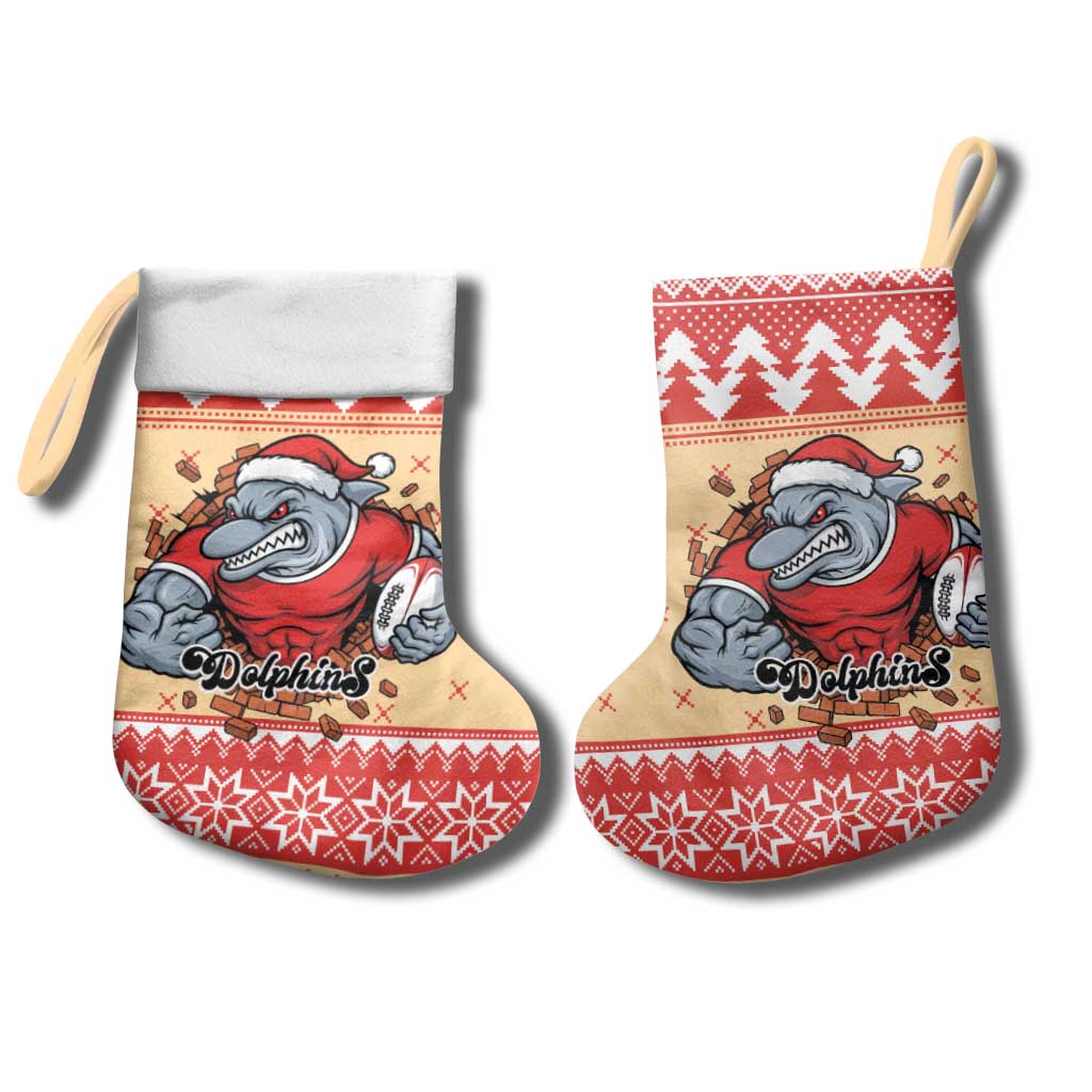 Redcliffe Strong Dolphins Personalised Christmas Stocking Christmas Rugby League Spirit - Aussie Hoodie