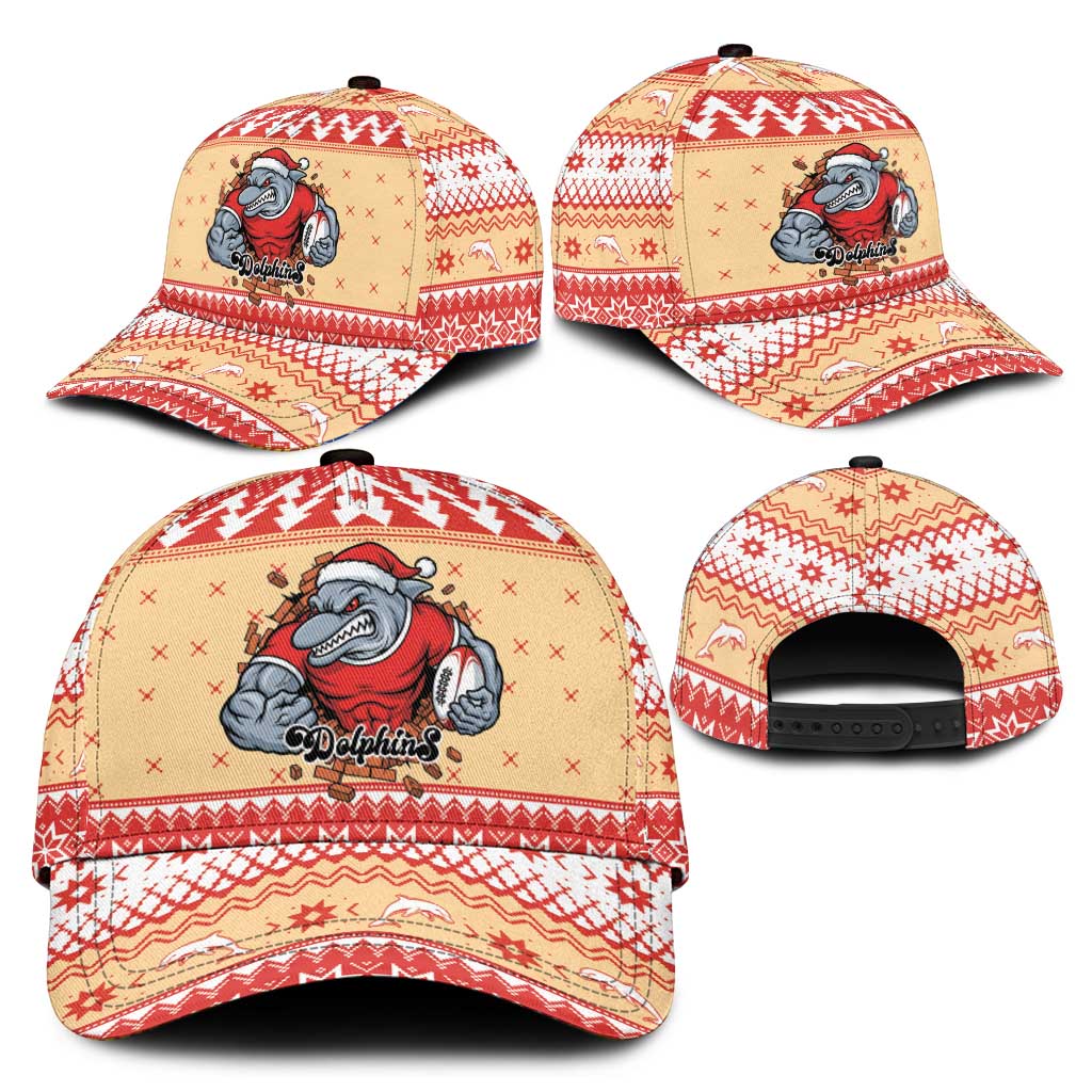 Redcliffe Strong Dolphins Classic Cap Christmas Rugby League Spirit - Aussie Hoodie
