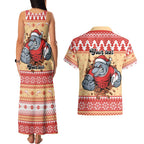 Redcliffe Strong Dolphins Personalised Couples Matching Tank Maxi Dress and Hawaiian Shirt Christmas Rugby League Spirit - Aussie Hoodie