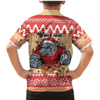 Redcliffe Strong Dolphins Personalised Family Matching Mermaid Dress and Hawaiian Shirt Christmas Rugby League Spirit - Aussie Hoodie