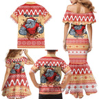 Redcliffe Strong Dolphins Personalised Family Matching Mermaid Dress and Hawaiian Shirt Christmas Rugby League Spirit - Aussie Hoodie