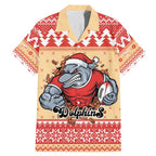 Redcliffe Strong Dolphins Personalised Family Matching Mermaid Dress and Hawaiian Shirt Christmas Rugby League Spirit - Aussie Hoodie