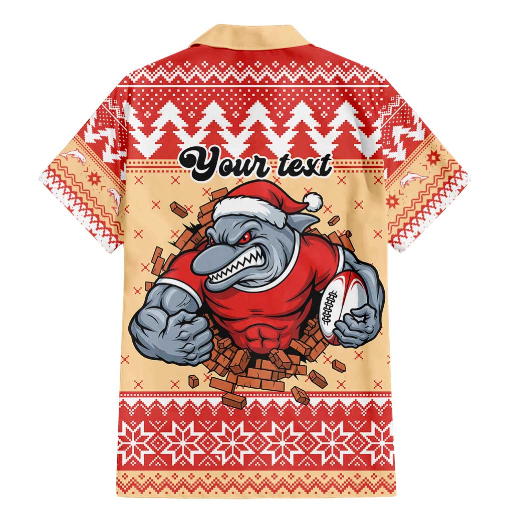 Redcliffe Strong Dolphins Personalised Family Matching Mermaid Dress and Hawaiian Shirt Christmas Rugby League Spirit - Aussie Hoodie