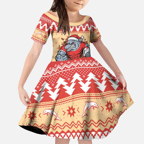 Redcliffe Strong Dolphins Personalised Family Matching Summer Maxi Dress and Hawaiian Shirt Christmas Rugby League Spirit - Aussie Hoodie