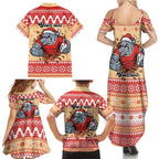 Redcliffe Strong Dolphins Personalised Family Matching Summer Maxi Dress and Hawaiian Shirt Christmas Rugby League Spirit - Aussie Hoodie