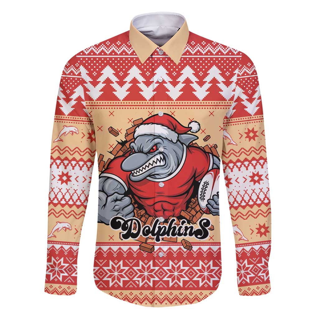 Redcliffe Strong Dolphins Personalised Family Matching Summer Maxi Dress and Hawaiian Shirt Christmas Rugby League Spirit - Aussie Hoodie