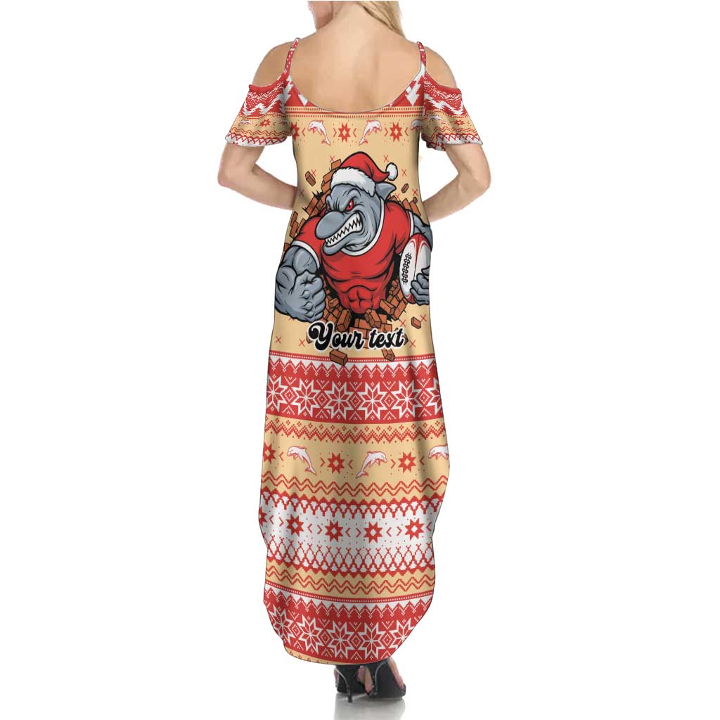 Redcliffe Strong Dolphins Personalised Family Matching Summer Maxi Dress and Hawaiian Shirt Christmas Rugby League Spirit - Aussie Hoodie