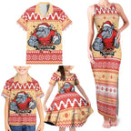 Redcliffe Strong Dolphins Personalised Family Matching Tank Maxi Dress and Hawaiian Shirt Christmas Rugby League Spirit - Aussie Hoodie