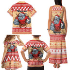 Redcliffe Strong Dolphins Personalised Family Matching Tank Maxi Dress and Hawaiian Shirt Christmas Rugby League Spirit - Aussie Hoodie