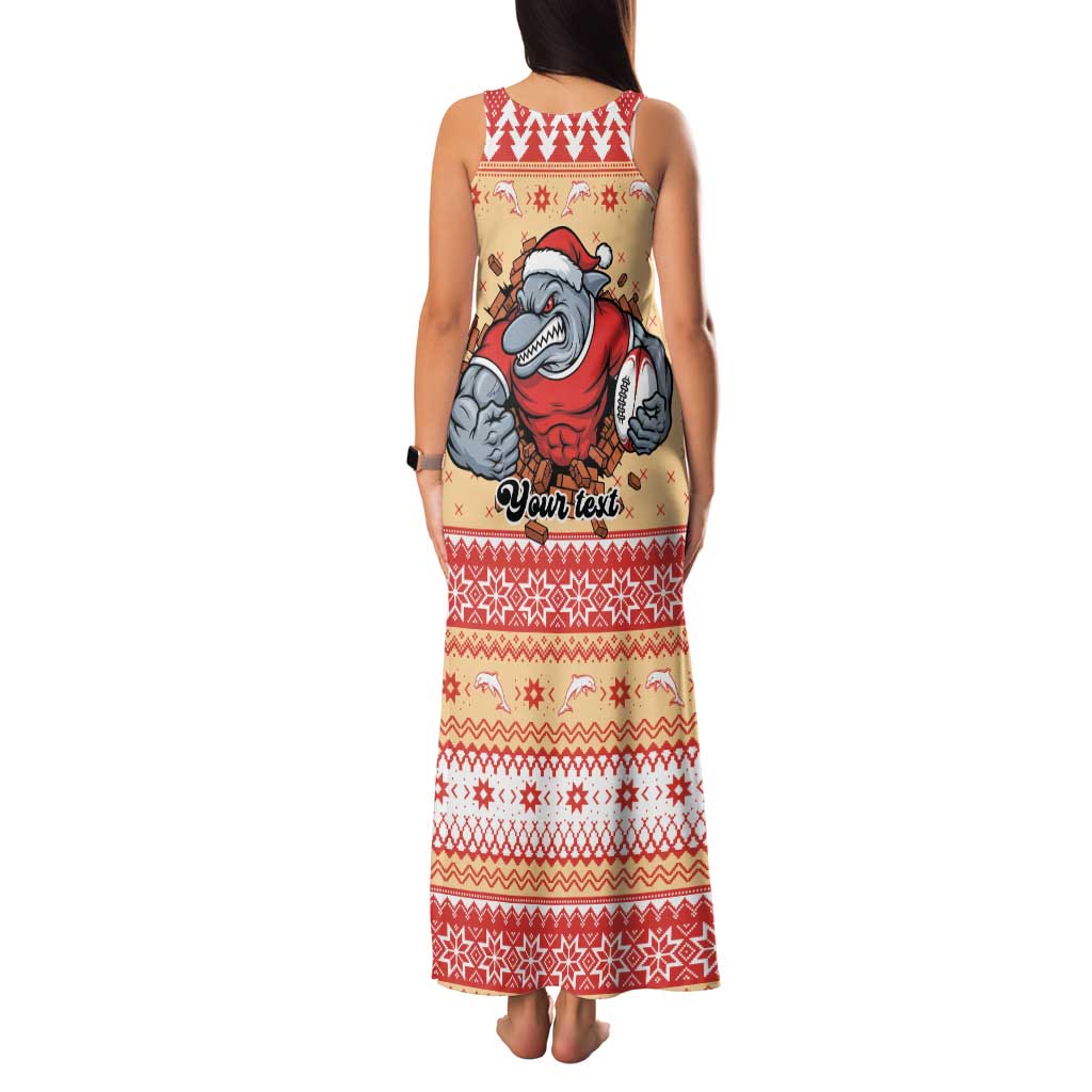 Redcliffe Strong Dolphins Personalised Family Matching Tank Maxi Dress and Hawaiian Shirt Christmas Rugby League Spirit - Aussie Hoodie