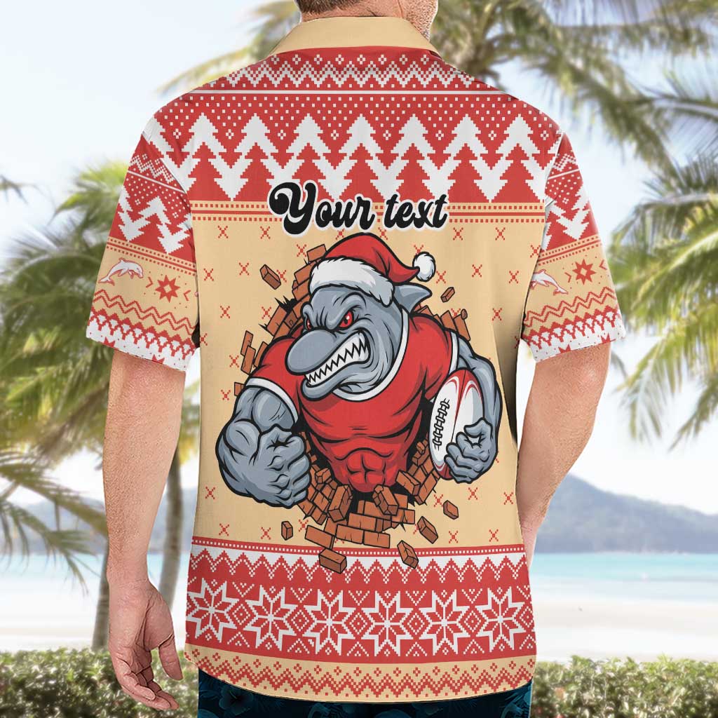 Redcliffe Strong Dolphins Personalised Hawaiian Shirt Christmas Rugby League Spirit - Aussie Hoodie