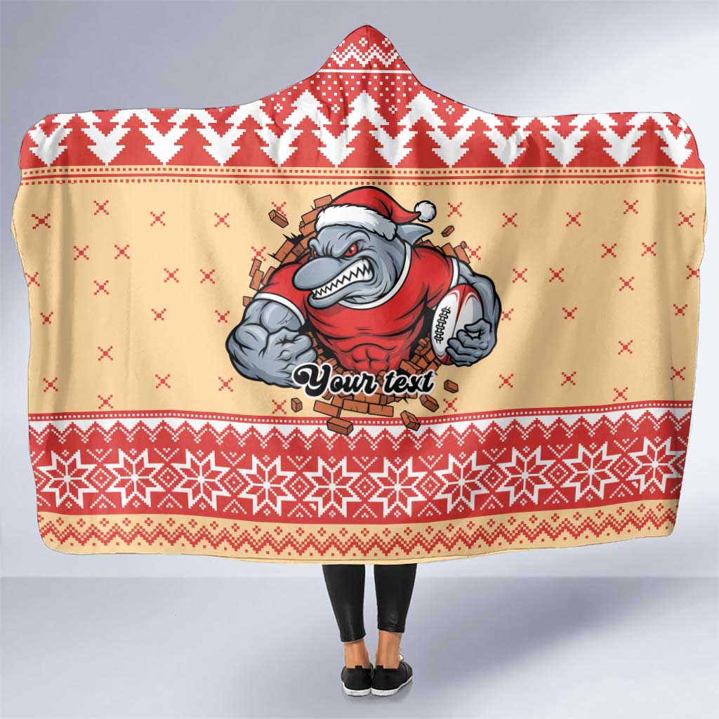Redcliffe Strong Dolphins Personalised Hooded Blanket Christmas Rugby League Spirit - Aussie Hoodie