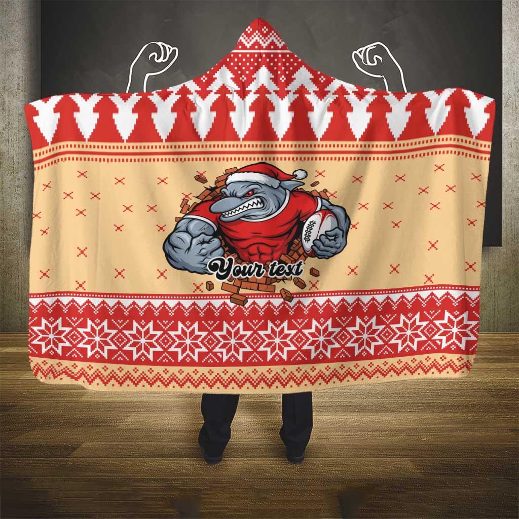 Redcliffe Strong Dolphins Personalised Hooded Blanket Christmas Rugby League Spirit - Aussie Hoodie
