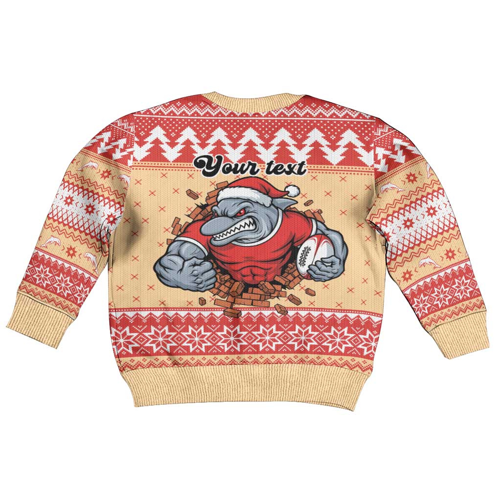 Redcliffe Strong Dolphins Personalised Kid Ugly Christmas Sweater Christmas Rugby League Spirit - Aussie Hoodie