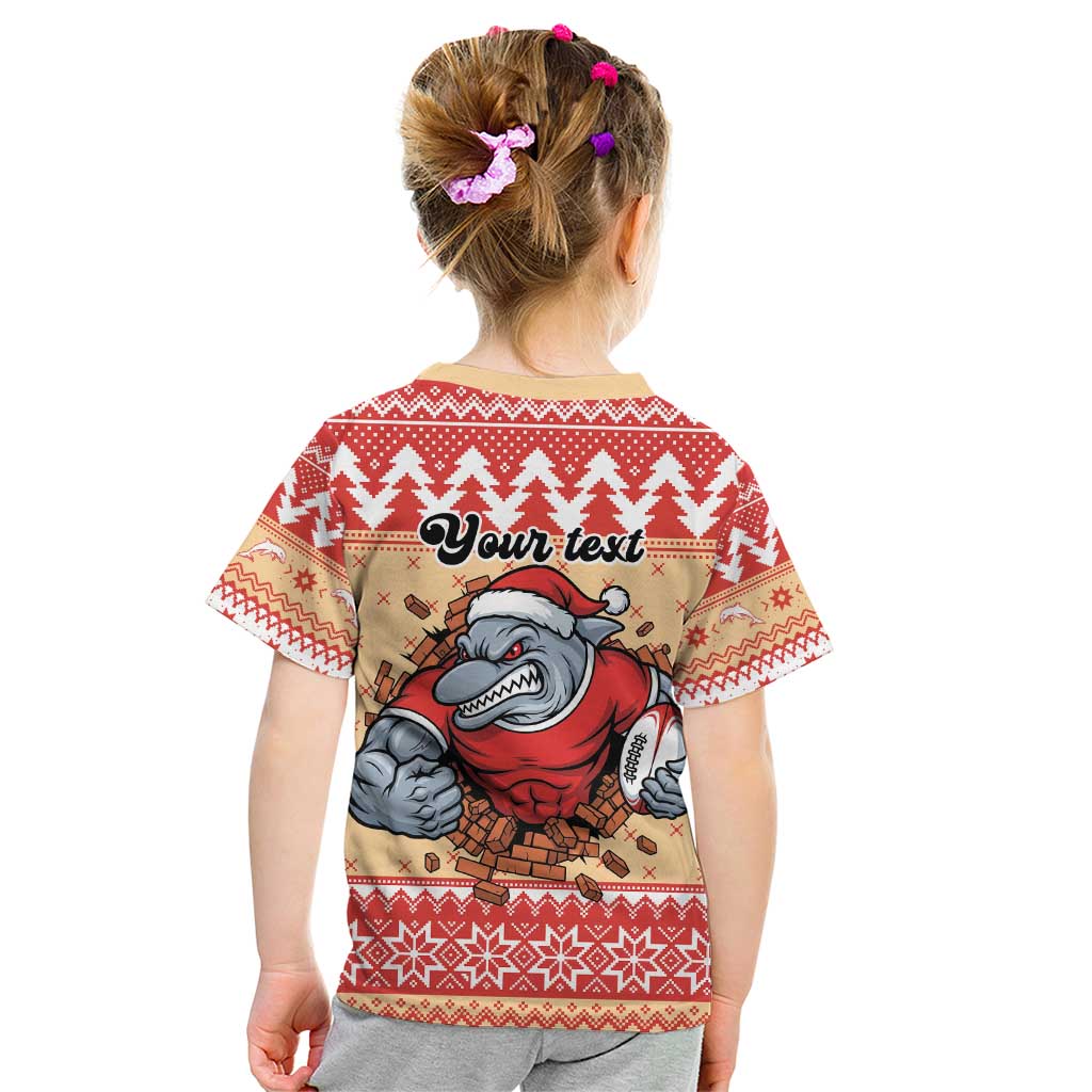 Redcliffe Strong Dolphins Personalised Kid T Shirt Christmas Rugby League Spirit - Aussie Hoodie