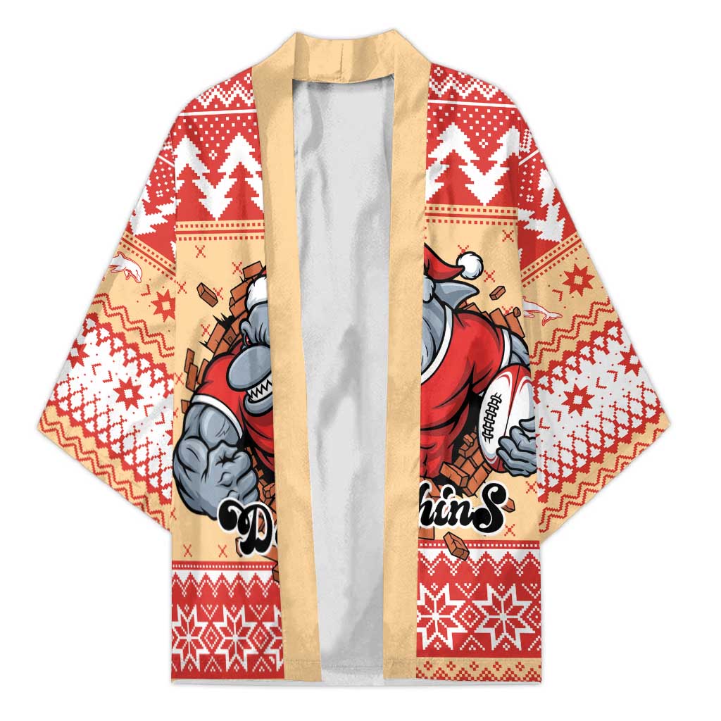 Redcliffe Strong Dolphins Personalised Kimono Christmas Rugby League Spirit - Aussie Hoodie
